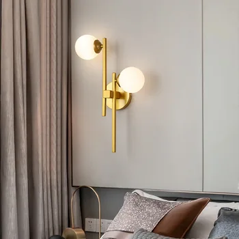 Nordic moderno de ouro cabeceira da parede do DIODO emissor de luz da lâmpada arandelas de quarto de metal novidade vaidade dispositivos elétricos de iluminação do corredor da sala de estar
