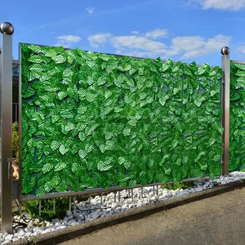 50x50cm Artificial Folha de Privacidade Painéis de Topiary Hedge Planta UV Proteção de Tela de Privacidade Muro do Jardim Quintal de Casa Decoração