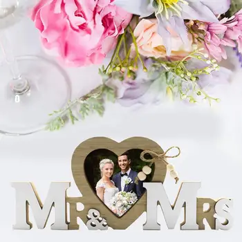 3pcs de Madeira Ornamentos Alfabeto inglês Amor Frame da Foto de ambiente de Trabalho de Casa de Decorações Para Casamento de Dia dos Namorados