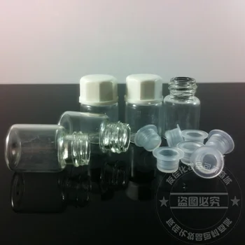 100pcs/monte atacado 2 ml redonda do óleo essencial de garrafa, mini parafuso tampa do frasco de vidro, 2ml de embalagens de vidro