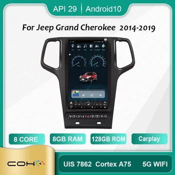 Para Jeep Grand Cherokee 2014-2019 1024*768 de Resolução UIS7862 Octa-core 8+128gb de Navegação do Carro CarPlay auto-Rádio Multimédia