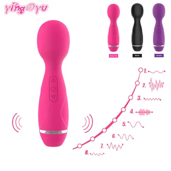 Recarregável Poderoso Vibrador Varinha Mágica para as Mulheres o Sexo Massagem, G-spot Estimulador de Clitóris Mamilo Vibrador Adultos Sexy Brinquedos