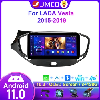 JMCQ Carplay Android 11 auto-Rádio Multimédia Player de Vídeo Para LADA Vesta Cruz Esporte 2015-2019 de Navegação QLED Flutuante Tela
