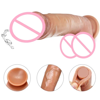 Ultra-Macio Gozadas Realista Vibrador, com ventosa Ejacular Dildos Masturbador Feminino dildosex brinquedo para Mulheres adultos maiores de 18