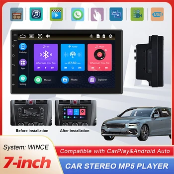 Android 2 Din Rádio do Carro CarPlay de 7 polegadas HD Autoradio Player Multimídia Tela de Toque do Auto de áudio Estéreo do Carro BT MP5 USB TF FM de Áudio