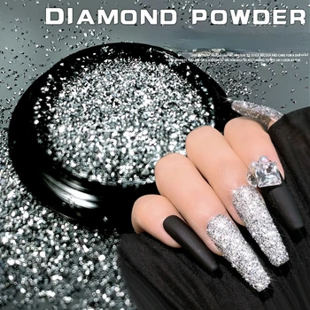 De 0,5 g de Pó de Diamantes Reflexiva Glitter de Unha de Cristal Super Brilhante Laser Vidro em Pó Para Manicure Unhas Decorações