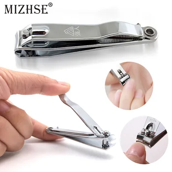 MIZHSE de Aço Inoxidável cortador de Unhas de Corte do Aparador Cortador de Unha 1pcs Manicure Pedicure Cortador de Unha de Metal