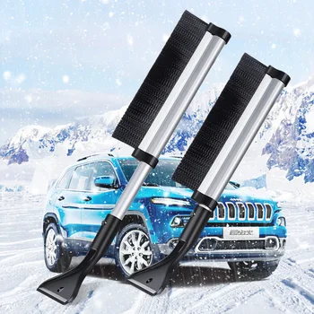 Inverno Multifuncional Telescópica Veículo com Liga de Alumínio Pá de Neve de Gelo Pá Carro Pá de Neve de Carro Acessórios de Inverno
