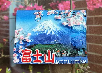 Monte Fuji, Japão Viagens de lazer Lembrança 3D Resina Decorativo de Geladeira Imã de Artesanato IDÉIA do PRESENTE Ímã de Geladeira