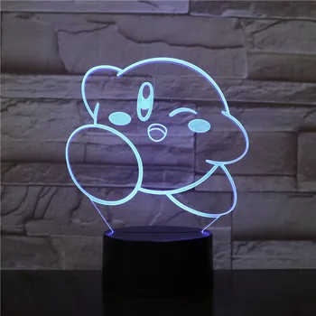 Acrílico LED 3D Lâmpada de 7 de Alteração de Cor Remoto, Interruptor do Toque do USB dos desenhos animados Nuvens 3D Luz da Noite Para o Sono do Bebê Iluminação Dropship2418