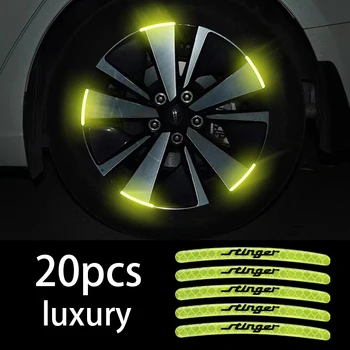 20Pcs/Conjunto de Roda de Carro do Adesivo de Alta Reflexiva de Segurança Marca de Aviso Para Kia Ferrão K8 GT 2018 2019 2020 2021 ACESSÓRIOS do Exterior
