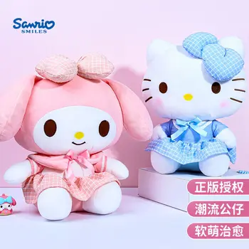 33cm Sanrio Kawaii Uniforme Hello Kitty de Pelúcia do Meu Melodia Bonito dos desenhos animados Macio Recheado Plushies Decoração do Quarto do Anime Boneca Presentes