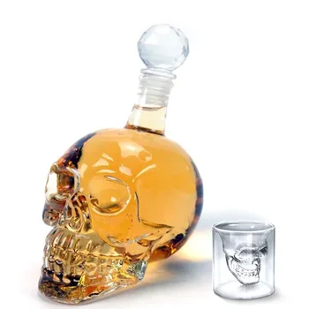 Crânio de Vidro Shot de Whisky Vinho Garrafa de Cristal Copos de 350ml 500ml de 1000ml Transparente Copos de Vinho