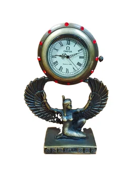 LAOJUNLU Refluxo de Bronze Europeia Tabela Relógio Mecânico, Enrolamento de Liberdade Senhora Relógio de Mesa Clássica Forma de Altura 14Cm Chinês