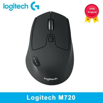 Logitech M720 Mouse sem Fio 2.4 GHz Bluetooth 1000DPI Jogos Ratos Unificar o Modo Dual Multi-dispositivo Office Mouse para Jogos para PC