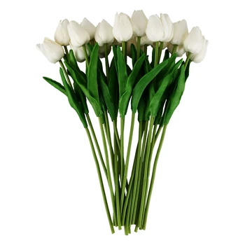 20pcs Tulip Flor de Látex Toque Real Para a Decoração do Casamento de Flor de Melhor Qualidade KC451