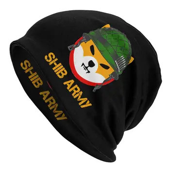 Shiba Inu Token Para A Lua Shibarmy Bonnet Chapéus De Tricô Chapéus De Inverno De Esqui Skullies Beanies Chapéu Adulto Verão Quente Quebra Cabeça Caps