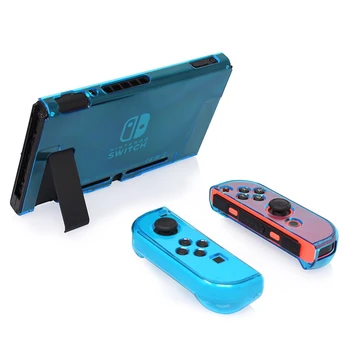 Mudar Transparente Split Case Para Nintendo Interruptor de Alegria-Con Casca Dura Resistente NS Console da Poeira-Prova Tampa de Proteção