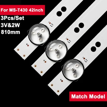 3V2W 3Pcs/Set Tv Led Strip para MS-T430 42inch MS-T430-3030-08A 810mm Retroiluminação LED Tv Partes MC-32A06X 32A/321
