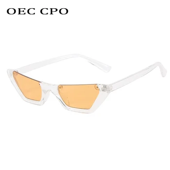OEC CPO Moda, Óculos estilo Olho de Gato Mulheres Steampunk Semi-sem aro Óculos de Sol das Senhoras Vintage Plástico Óculos UV400 O941