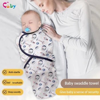 CUBY Bebê Swaddle Cobertor Swaddle Moldar para o Bebê Recém-nascido Ajustável Swaddle Cobertor para Bebê Menino e Menina Macio de Algodão Orgânico