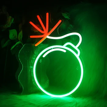 Ineonlife Luz de Neon Personalizado Bomba LED Festa de Acrílico Transparente de Quarto de Publicidade Barra de Iluminação Comercial de Casamento Decoração da Barra