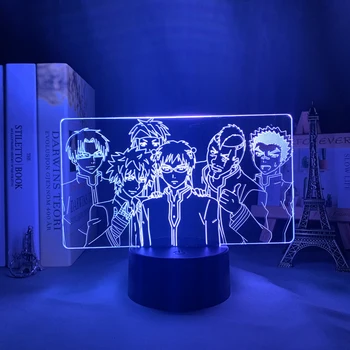 Anime da Noite do Diodo emissor de Luz Da Desastrosa Vida de Saiki K para o Quarto de Decoração de Presente Colorido com luz de presença Mangá 3d Lâmpada Saiki K