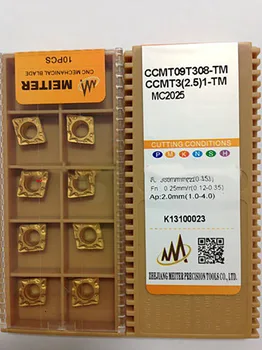 Pastilhas de Torneamento CNC CCMT09T308-TM WS8125 Para a Usinagem de Aço inoxidável/Aço/Ferro fundido