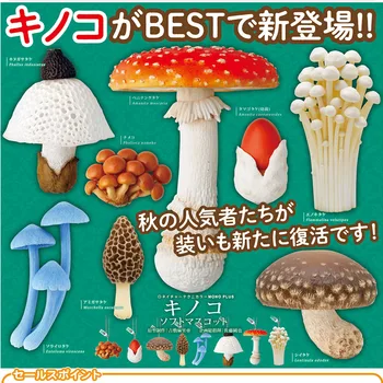 JAPÃO IKIMON Cápsula de Brinquedo Genuíno Gashapon Cogumelo Modelo da Série de Simulação de Brinquedo Enfeites de Bonecos Garoto Presente