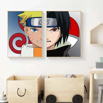 Anime Naruto e Itachi Uchiha Decoração Imprime Mangá Tela de Pintura, Arte de Parede Decoração do Dormitório, Sala de estar, Quarto Poster