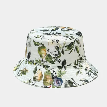 2021 Impressão Chapéu de Balde de algodão, Chapéu de Pescador Exterior de Viagem Sol Tampa de Chapéus para Homens e Mulheres 349